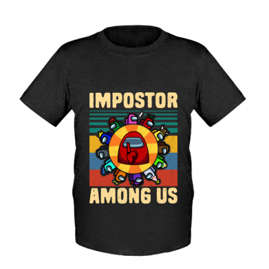 

Детская футболка для мальчиков Stedman Impostor Among Us Retro XS Черный