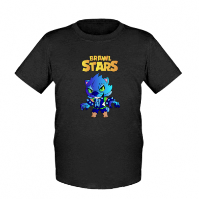

Детская футболка для мальчиков Stedman Brawl stars Leon werewolf S Черный