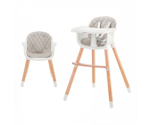 

Стульчик для кормления 2 в 1 Baby Tiger Tini Серый