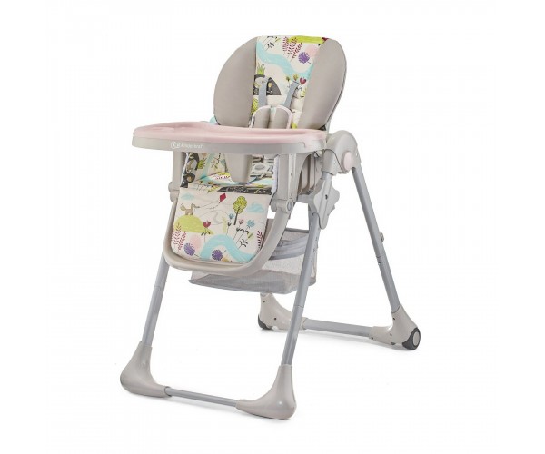 

Стульчик для кормления Kinderkraft Tastee Pink Leaf Серо-розовый