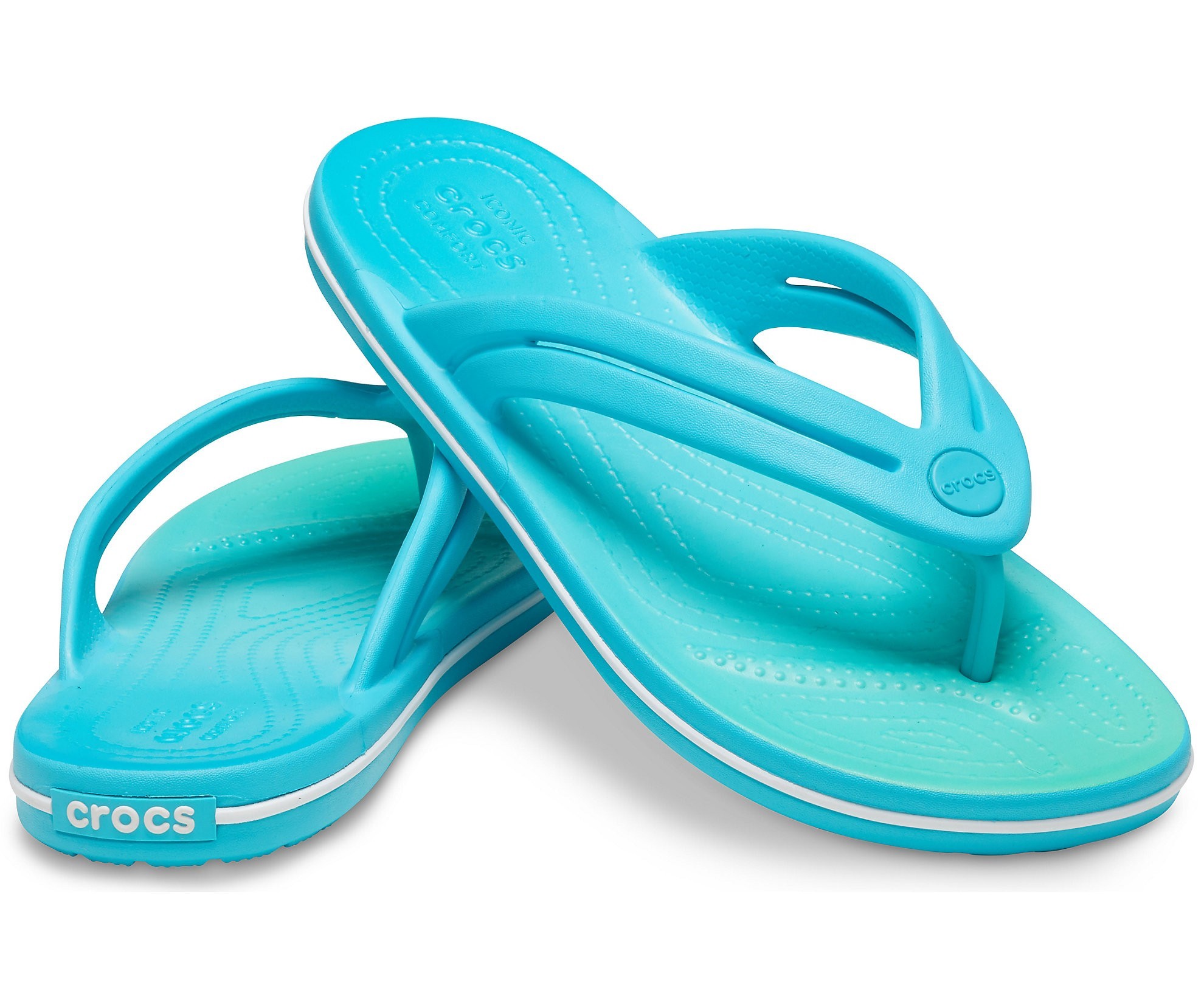 

Вьетнамки Crocs Crocband Ombre, W7, 37-38, голубые