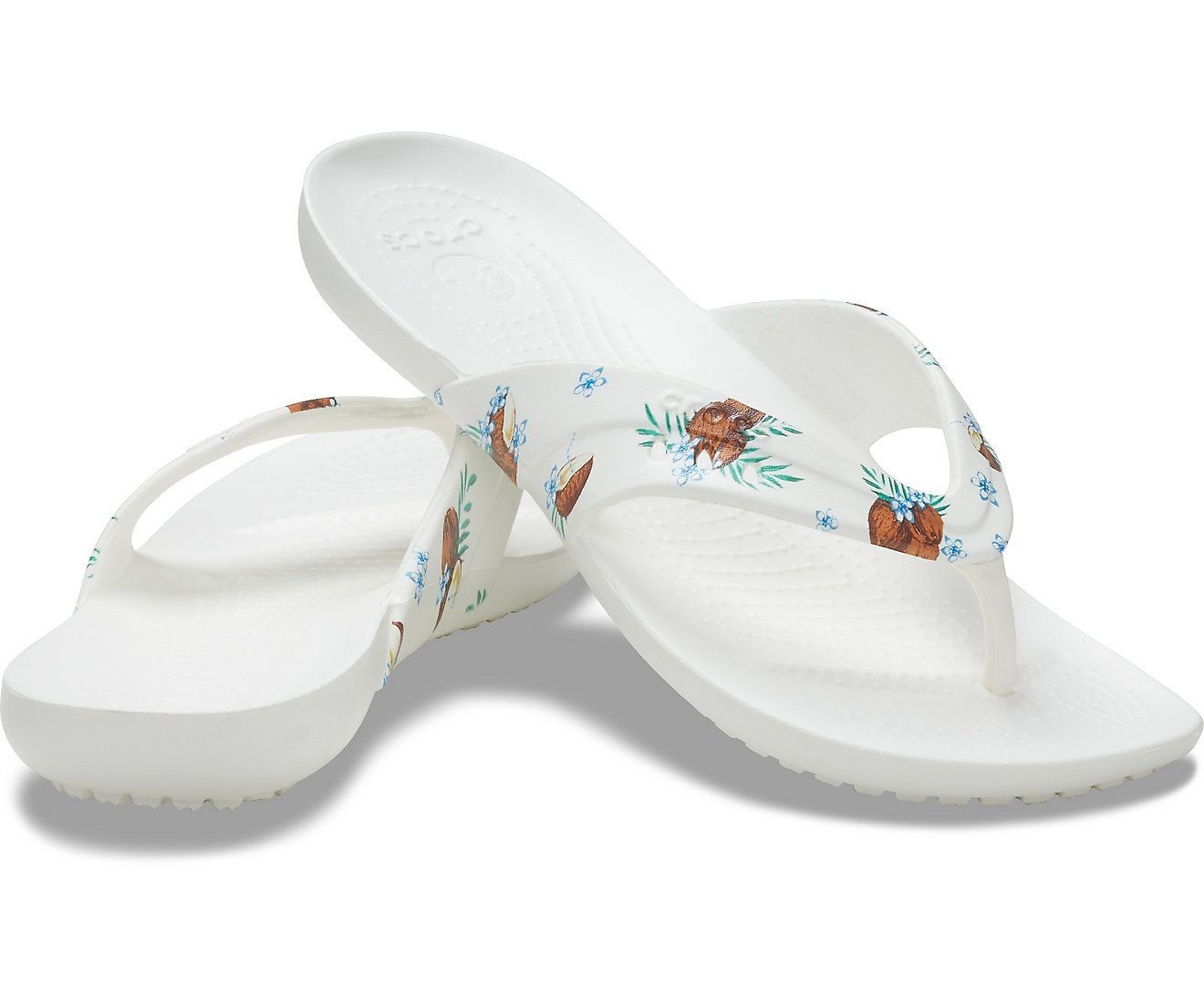 

Флипы Crocs Kadee Seasonal, W8, кокосовый принт, 38-39