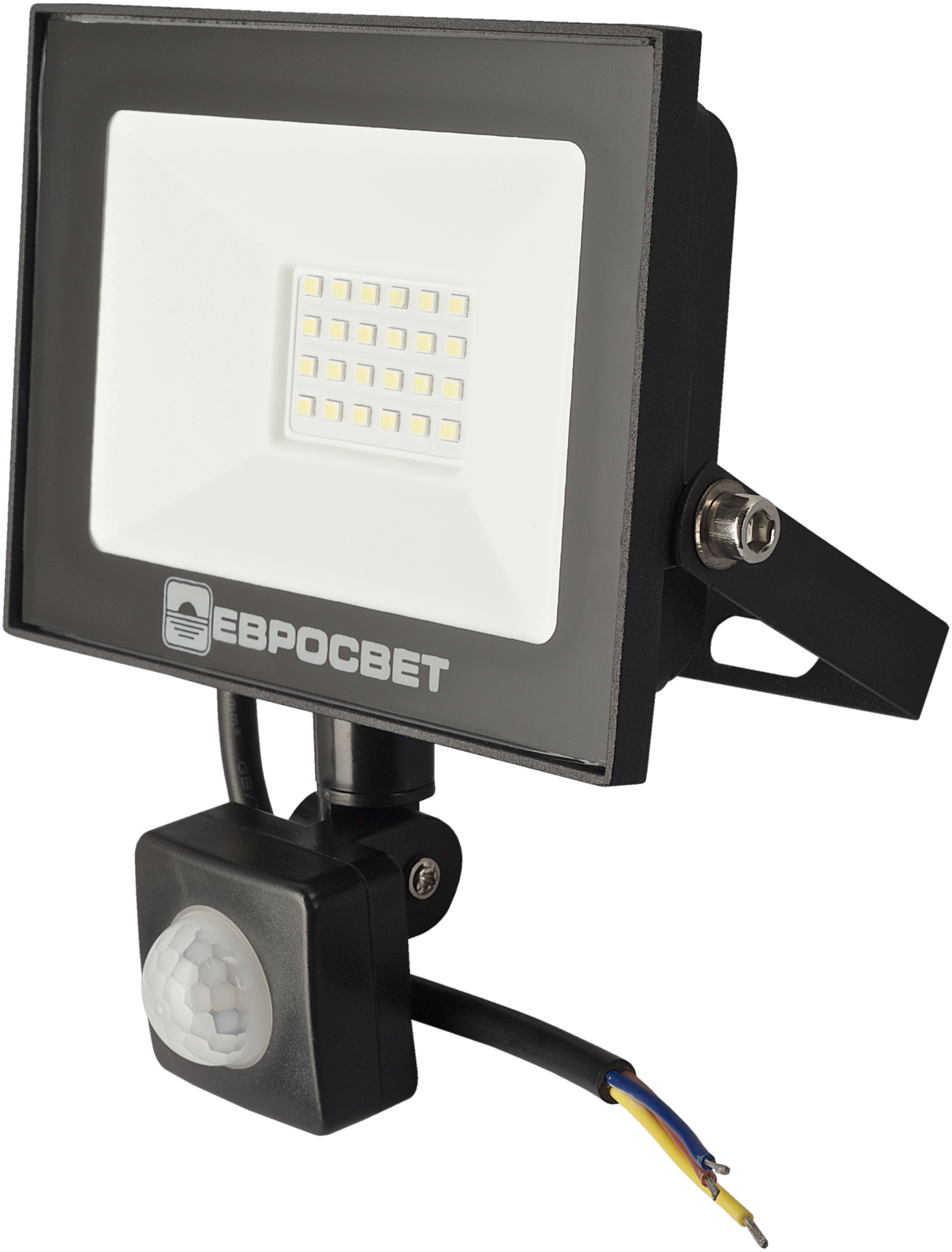 

Прожектор светодиодный ЕВРОСВЕТ 20 Вт 6400К 1800Лм EV-20-504D с датчиком движения (39919)