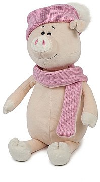 

Мягкая игрушка "Аша с шарфом и шапкой", 28см - MaxiToys (20-644428)