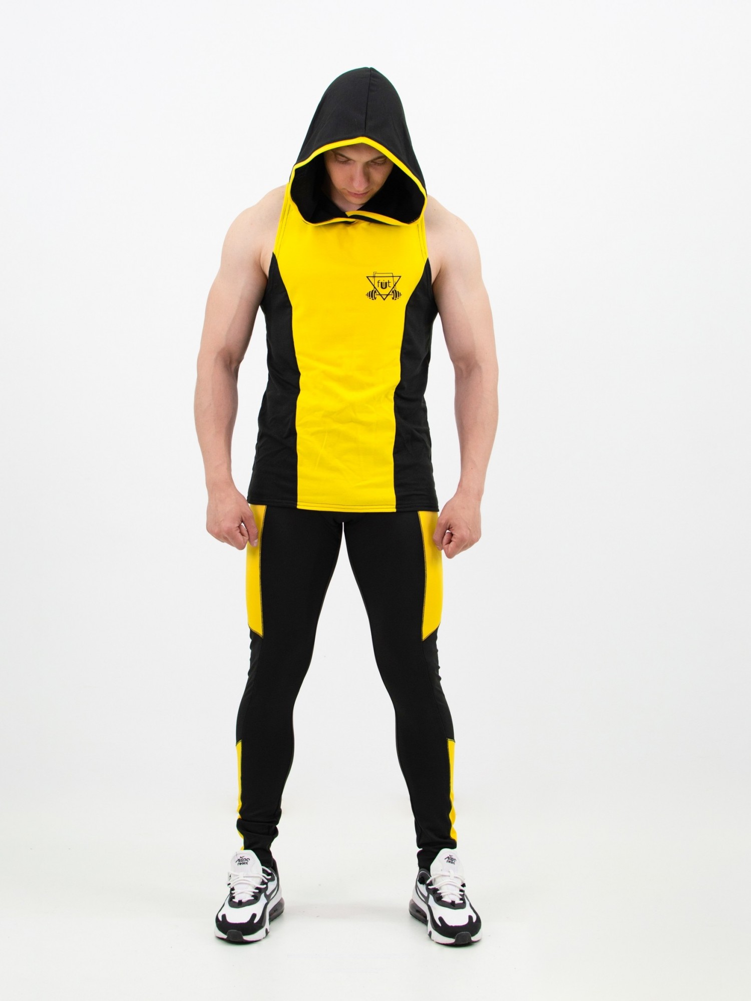 

Мужской спортивный комплект fitU Hush yellow 2.0  Желто-черный, Мужской спортивный комплект fitU Hush yellow 2.0 XL Желто-черный