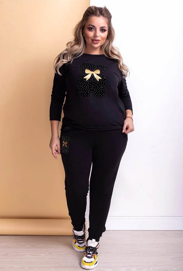 

Fashions • Костюм женский Tедди Fashions - черный (№81-1/1-1-мас, Fashions • Костюм женский Tедди Fashions 52-54 черный (№81-1/1-1-мас)