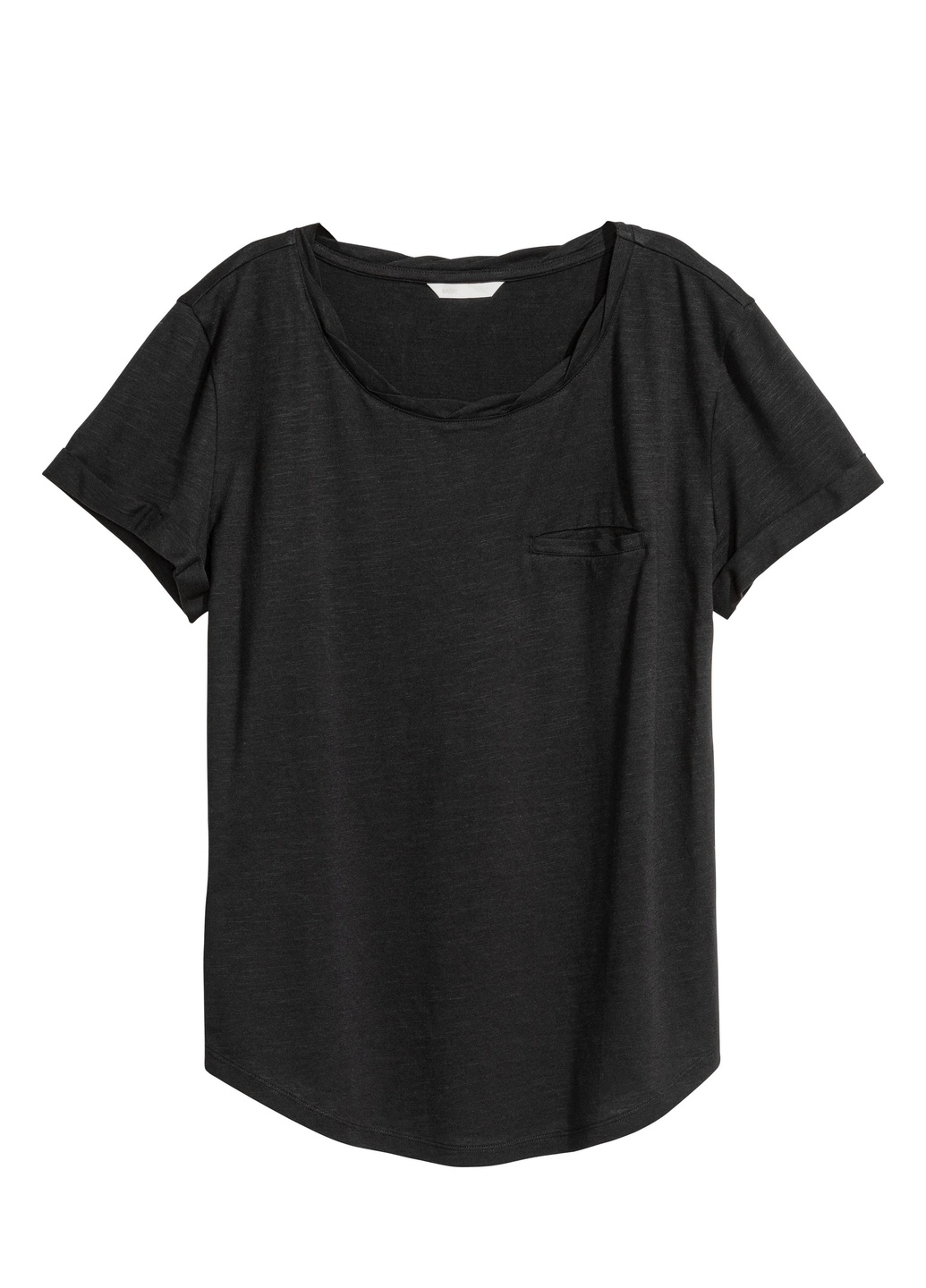 

Футболка H&M  Черный 0439577_черн.меланж_02, Футболка H&M S Черный 0439577_черн.меланж_02