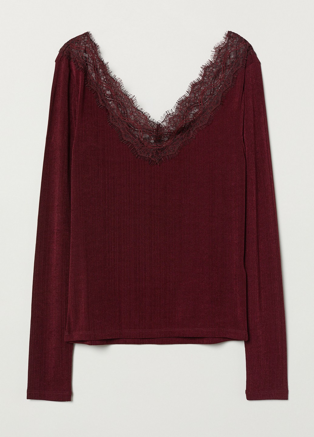

Лонгслив H&M S Бордовый 0615141_борд
