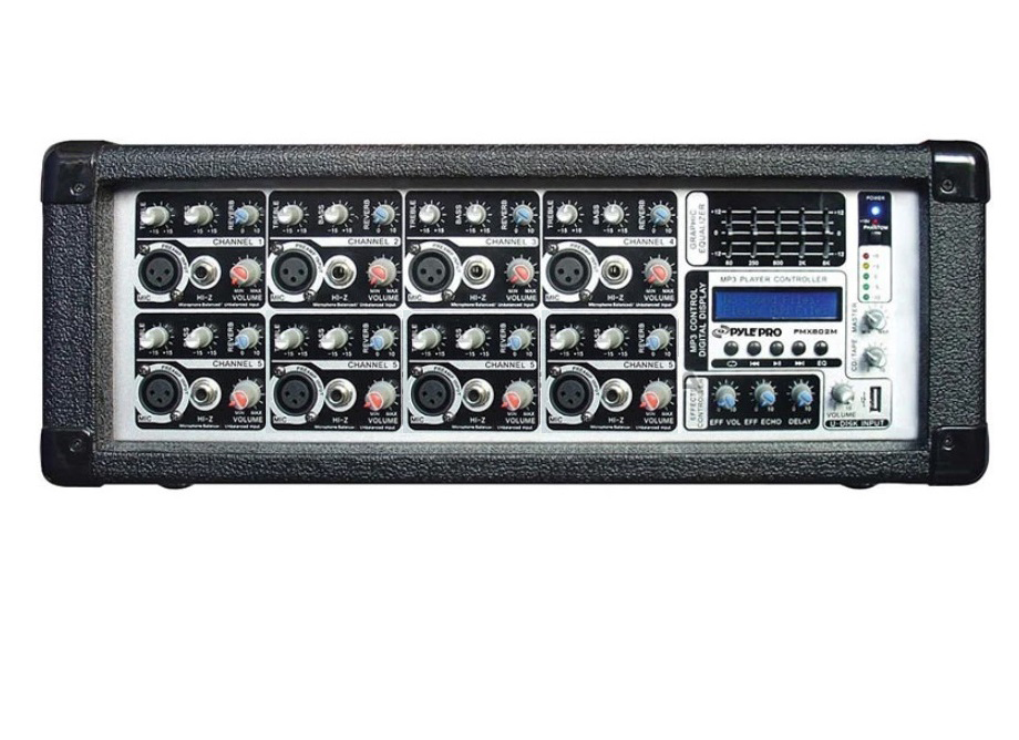 

Активный микшер c усилителем BIG PMX8350MP3+PHANTOM