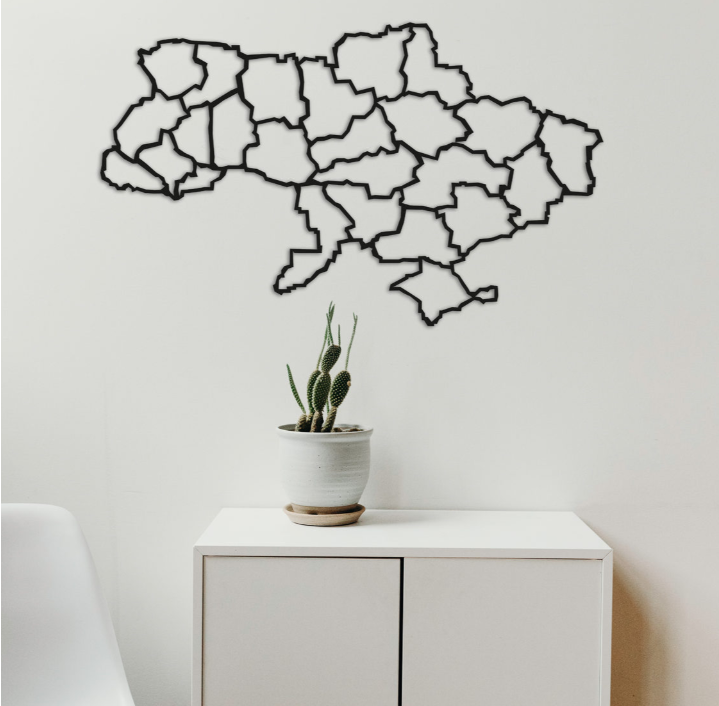 

Картина из дерева DecArt карта Ukraine Map 80x50 см