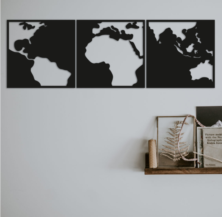 

Картина из дерева DecArt карта Map of Contrast 150x50 см