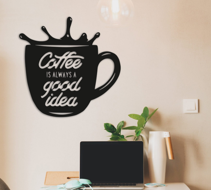 

Картина из дерева DecArt Coffee Is Always A Good Idea 75x75 см
