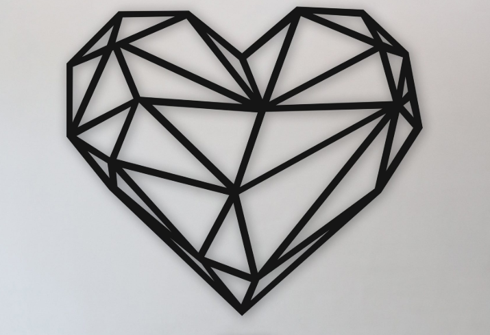

Картина из дерева DecArt Heart 46x40 см