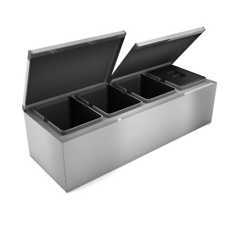

Сортер для сміття Lavenox PCS 1202902 NI 18л х 4 1100 мм