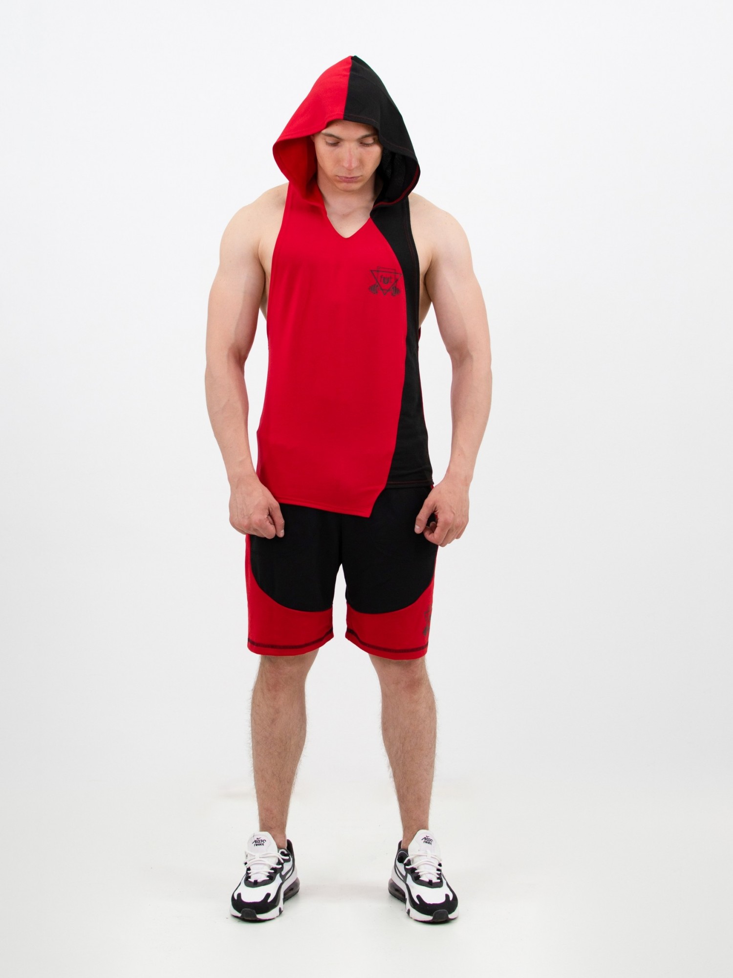 

Мужской спортивный комплект fitU Shadow red 1.1  Красно-черный, Мужской спортивный комплект fitU Shadow red 1.1 L Красно-черный