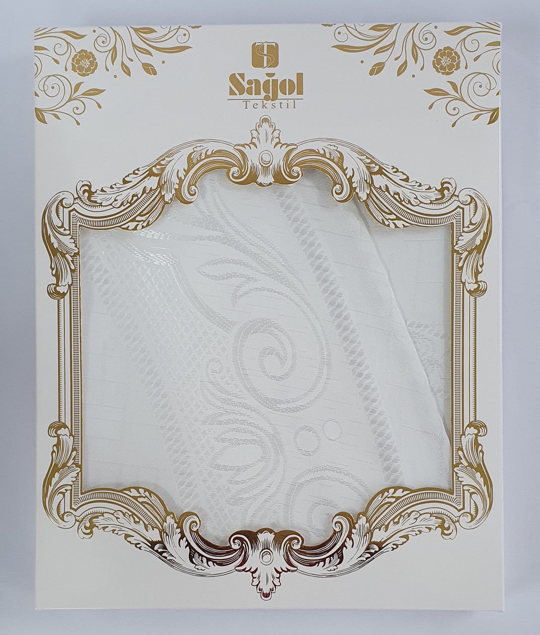 

Скатерть Sagol тефлон 160x300 ovale Sgl-003 White в коробке *