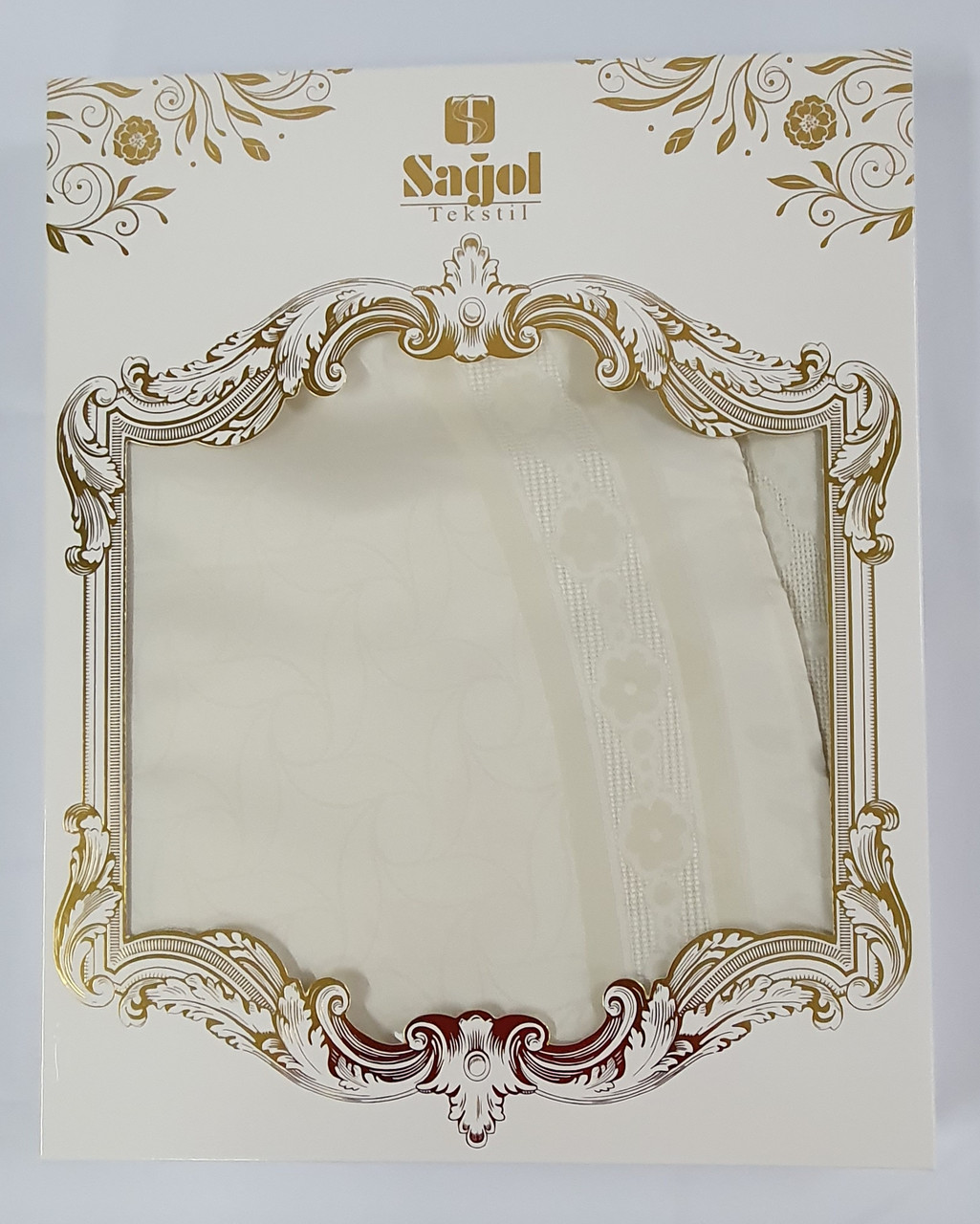 

Скатерть Sagol тефлон 160x260 ovale St-052 Cream в коробке *