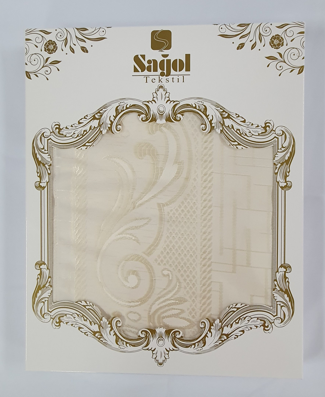 

Скатерть Sagol тефлон 160x220 ovale Sgl-003 Cream в коробке *