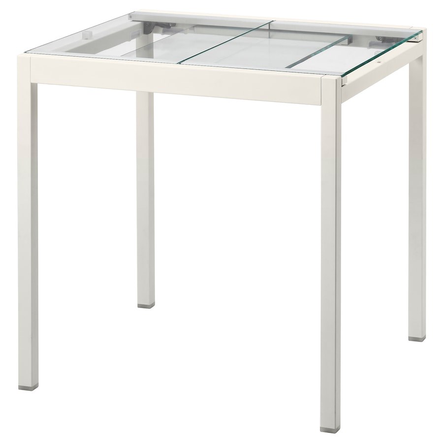 

Розкладний стіл IKEA GLIVARP 75 / 115x70 см скло/білий (404.707.96)