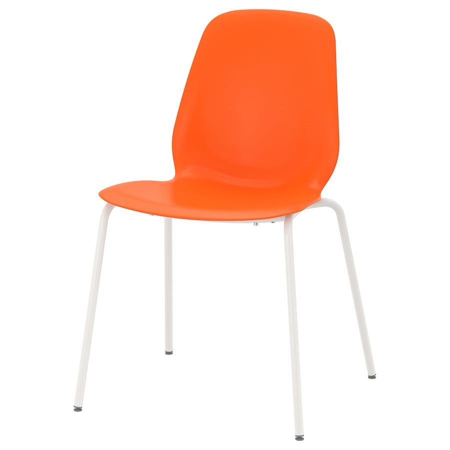 

Стілець IKEA LEIFARNE помаранчевий / Broringe білий (893.041.64)