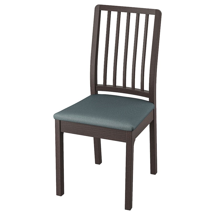 

Стілець IKEA EKEDALEN темно-коричневий / Idekulla синій (293.180.60)