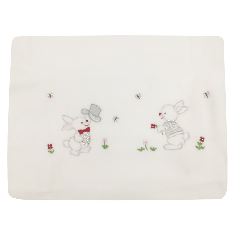 

Ковдра дитяча флісова в ліжко CONIGLIETTI білий (червоний) 1000x1500 мм