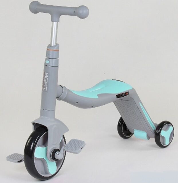 

Самокат Best Scooter Jt 10181 3 В 1 (Самокат, Велобег, Велосипед) Светящиеся Колёса