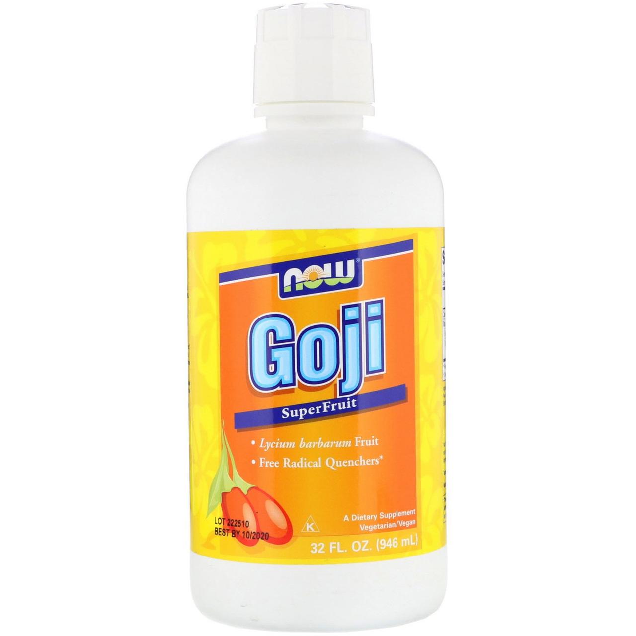 

Сок годжи NOW Foods "Goji SuperFruit Juice" (946 мл)
