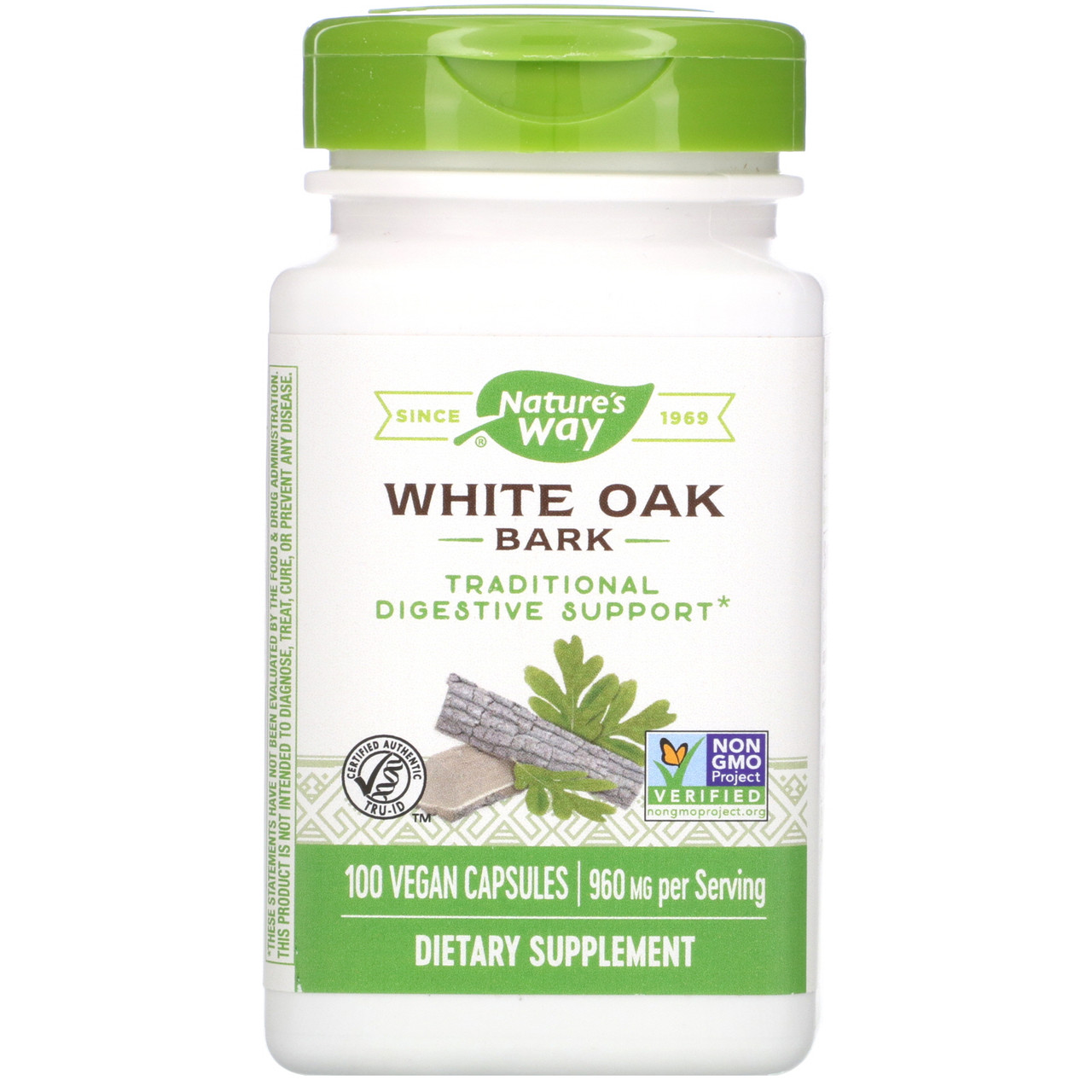 

Кора белого дуба Nature's Way "White Oak Bark" 960 мг (100 капсул)