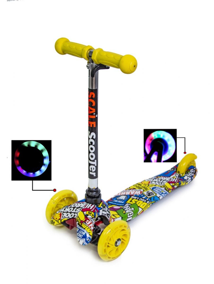 

Детский самокат Scooter Micro Mini с рисунком Hot Wheels