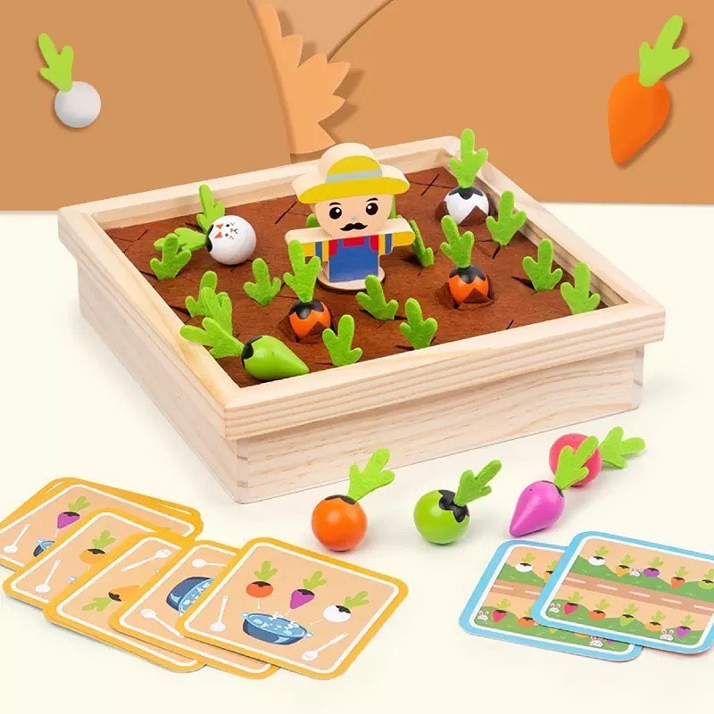 

​Игра мемо «Огород» Muqiy Toys Фермер с карточками
