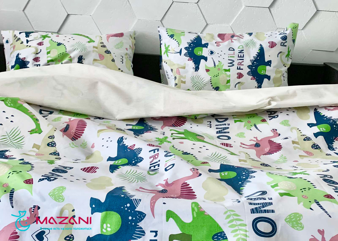 

Подростковое постельное белье Dino (полуторный) 50х70 см, 150х220 см, на резинке 90х200х25 см