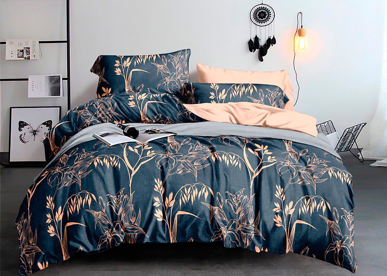 

Постельное белье евро Mazani Колосок 70х70 см, 200х220 см, на резинке 160х200х25 см