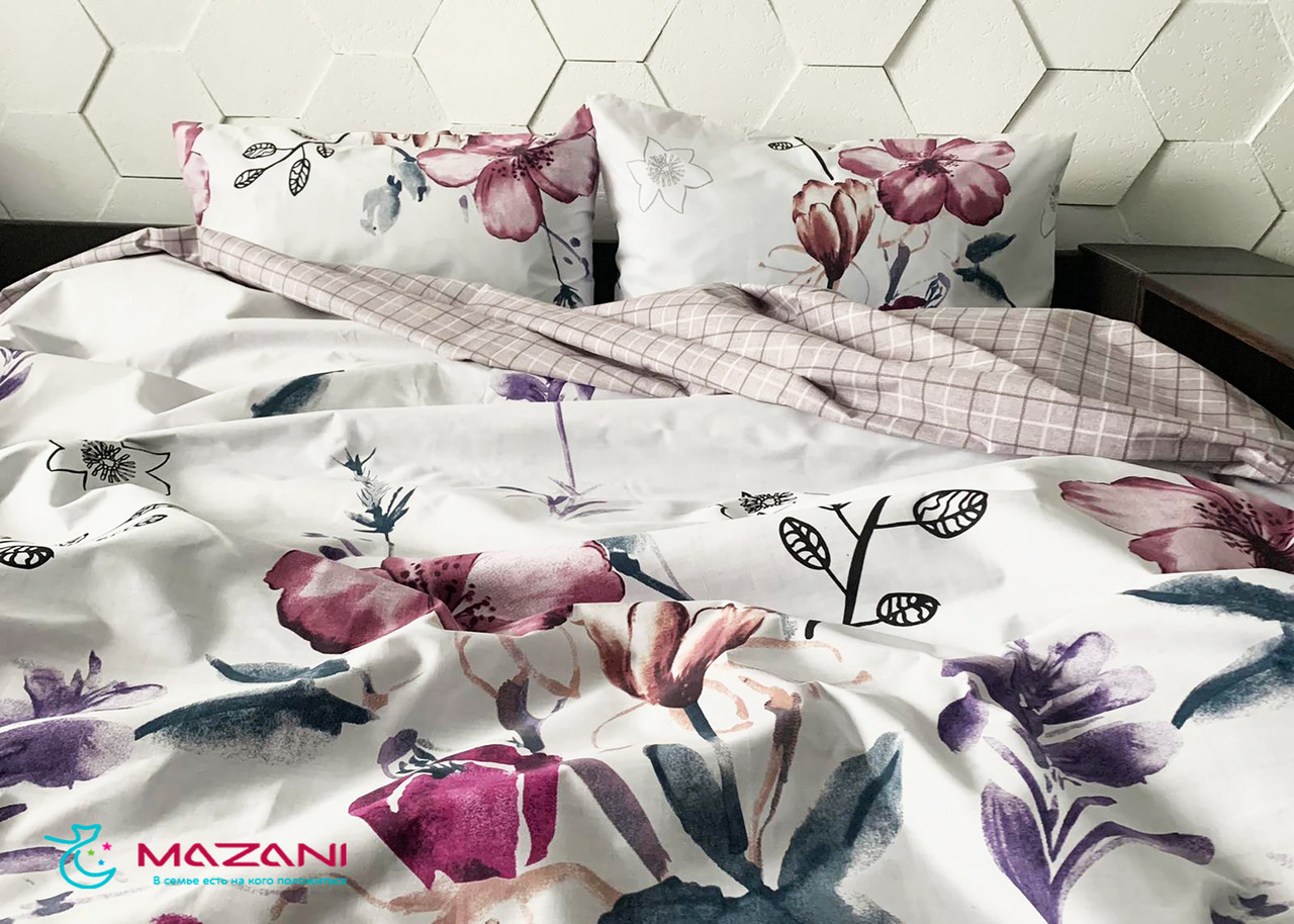 

Семейный комплект постельного белья Mazani Фантазия 70х70 см, 150х220 см, без резинки 240х220 см