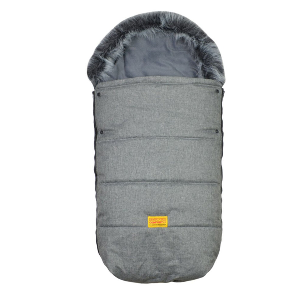 

Конверт в прогулочную коляску Kinder Comfort Frost Melange Grau серый меланж, размер 56-92