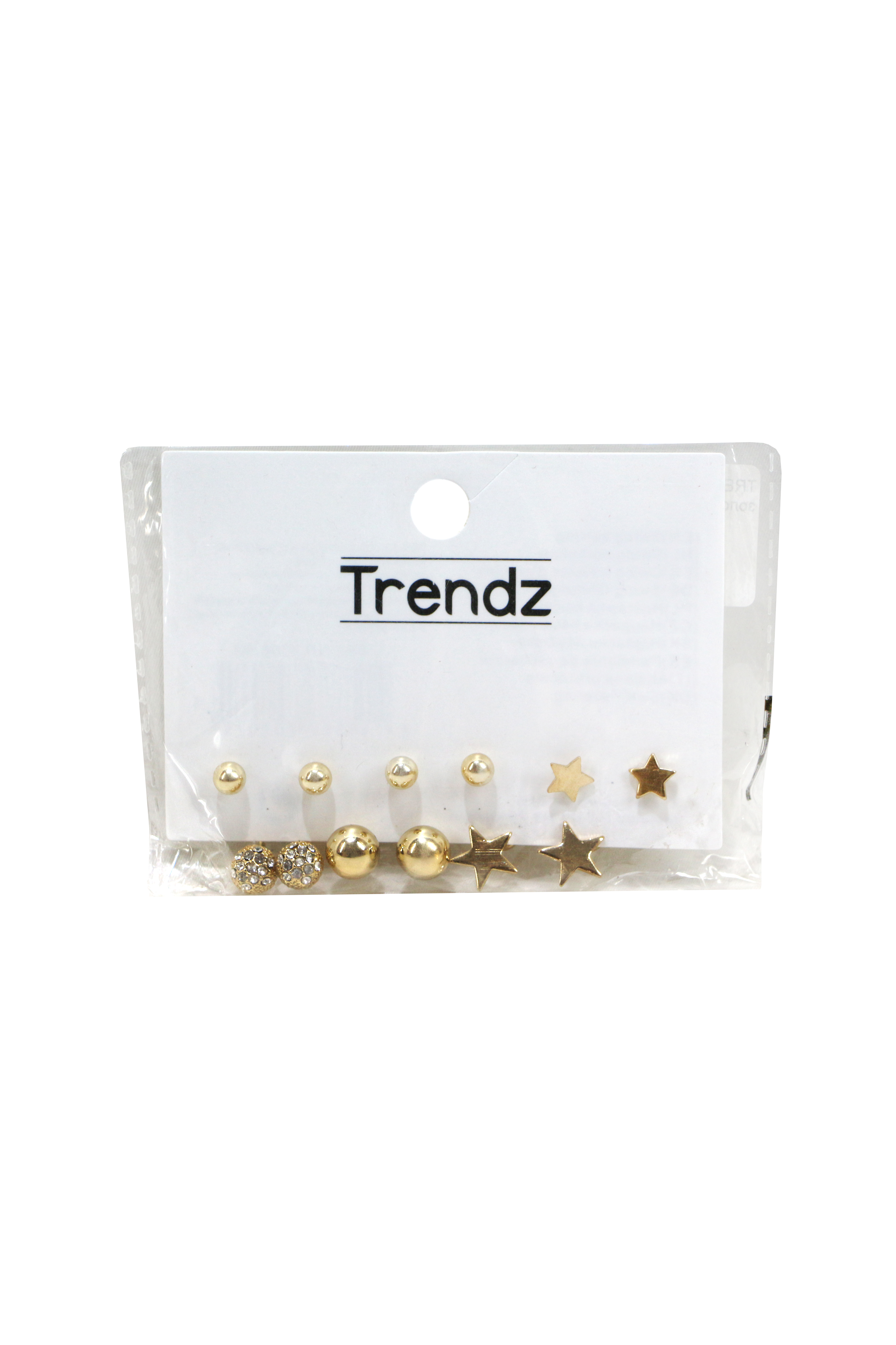 

Набор модные гвоздики 3 пары TRENDZ золотой K23-110536