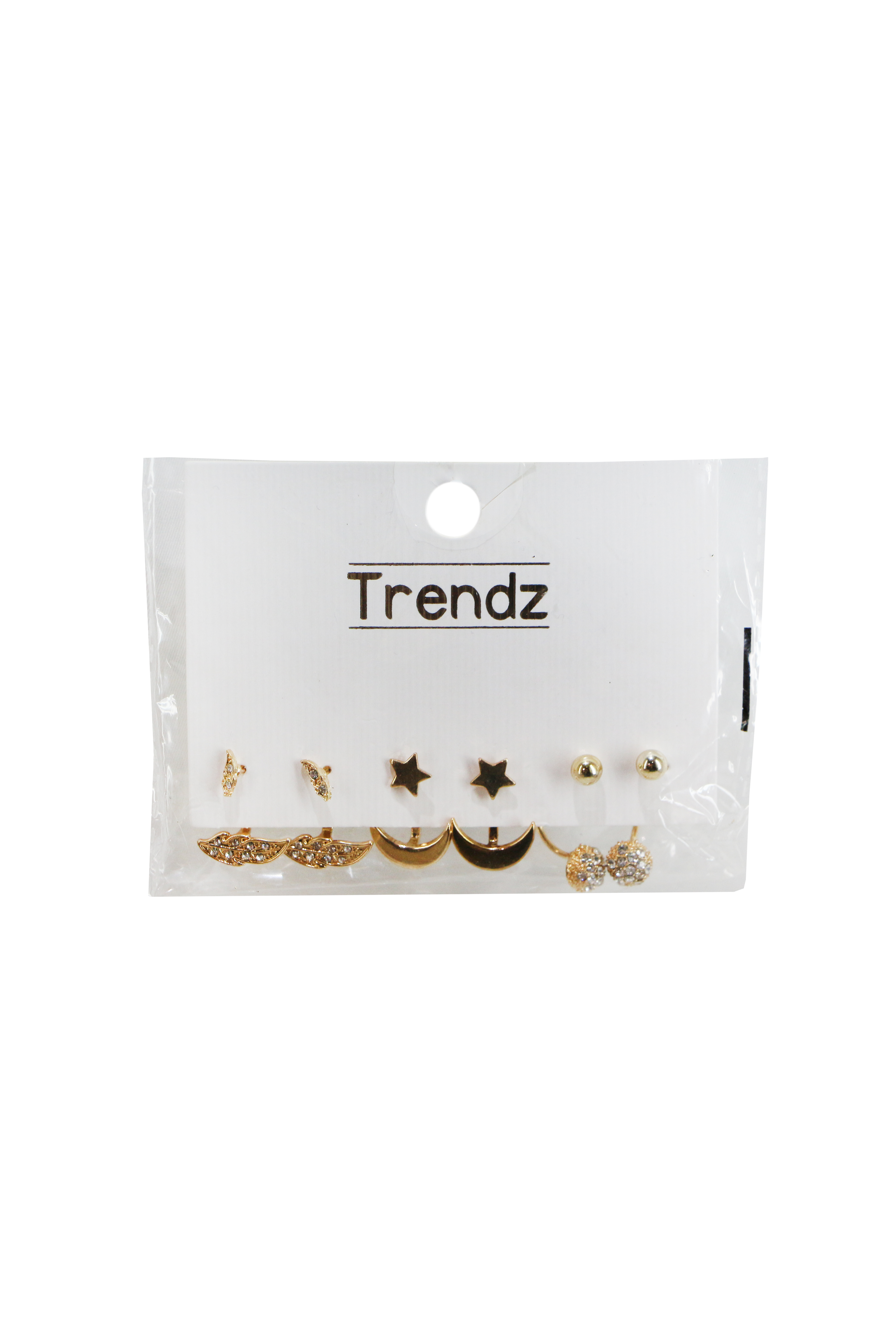 

Набор модные гвоздики 3 пары TRENDZ золотой-прозрачный K23-110538