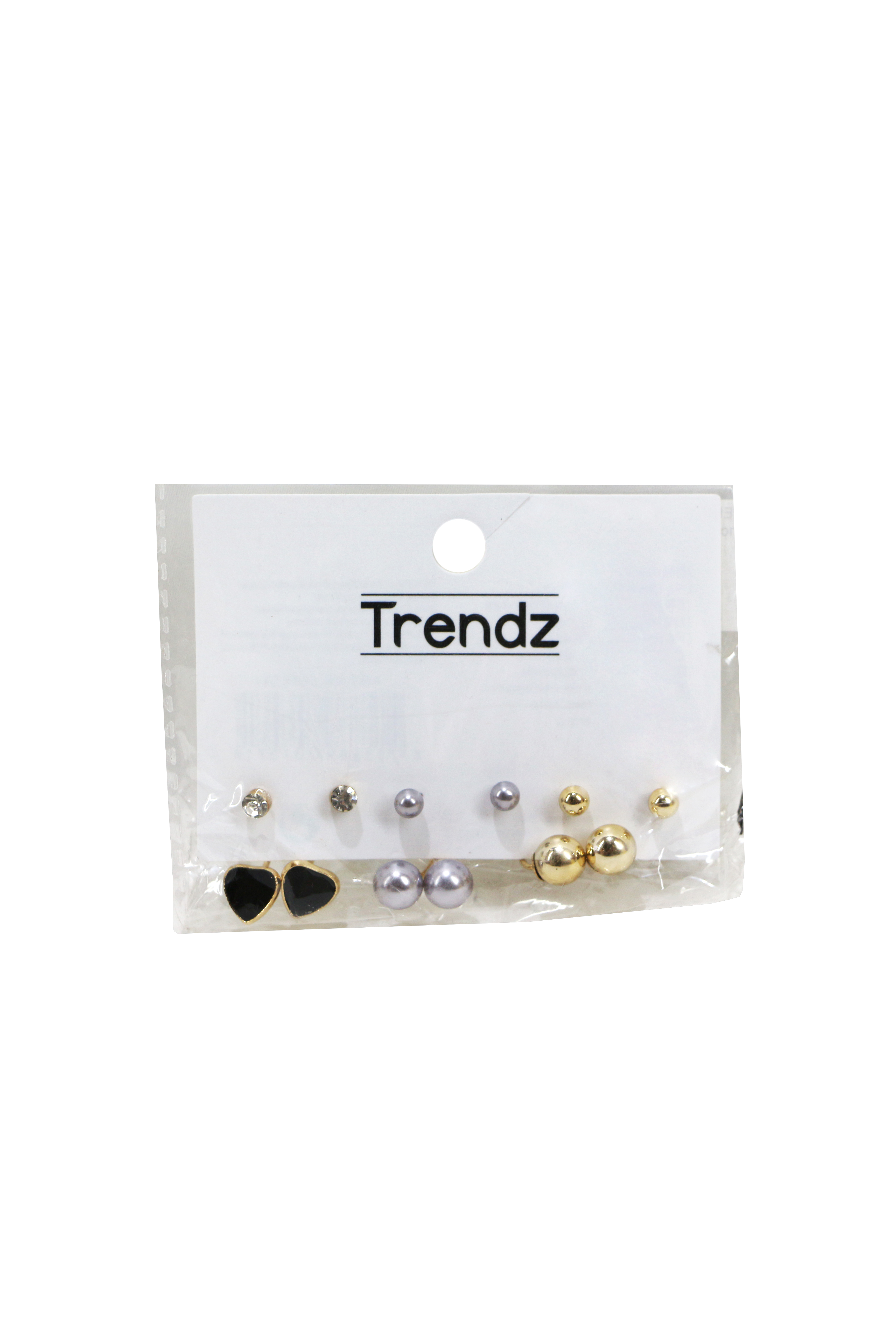 

Набор модные гвоздики 3 пары TRENDZ золотой-черный K23-110539