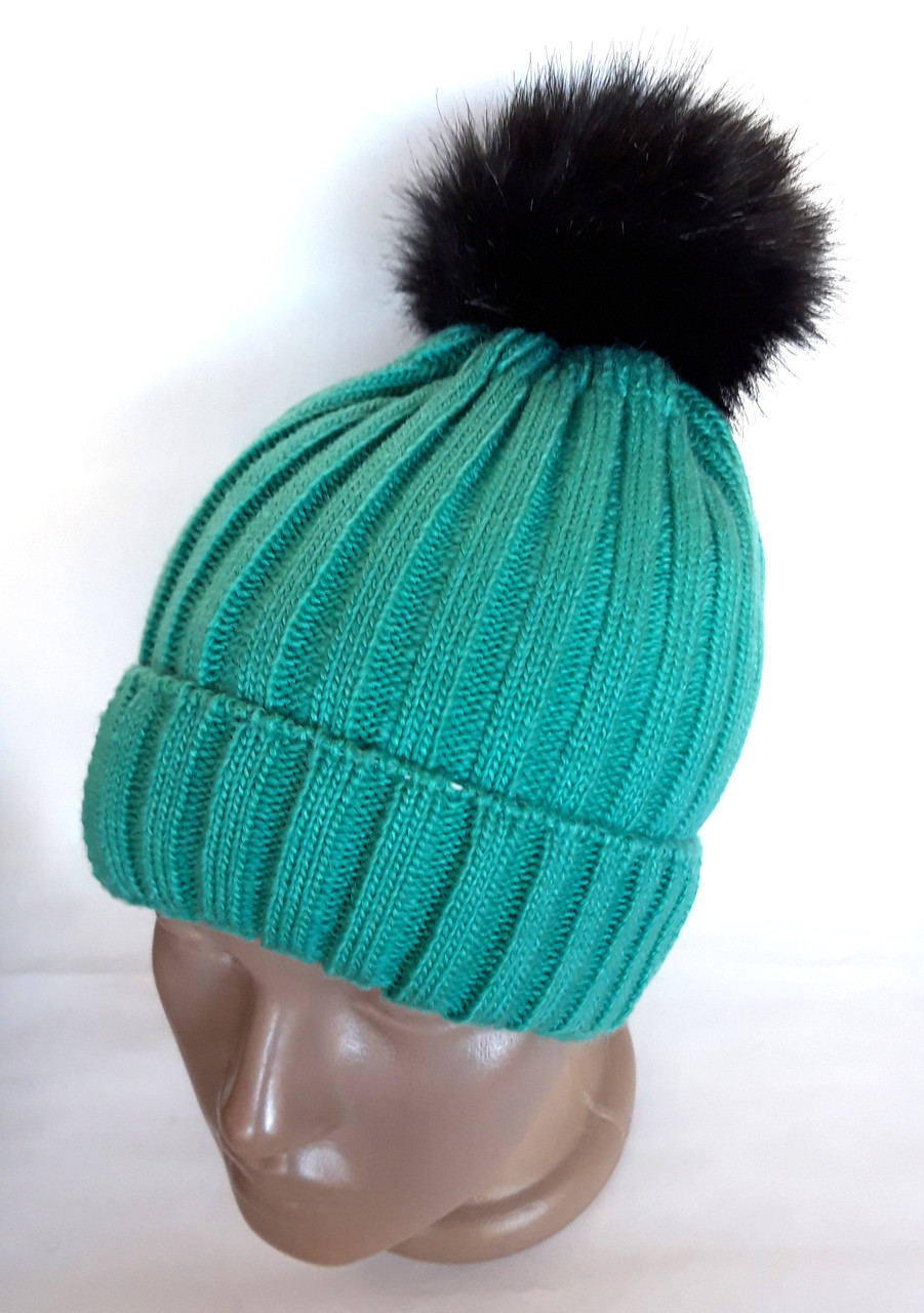 

Шапка Talvi с помпоном, подкладка флис 54-56 Зеленая (ШТ-176)