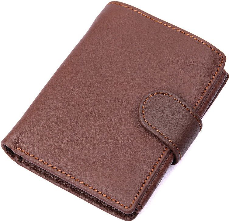 

Кошелек мужской Vintage 14495 кожаный коричневый