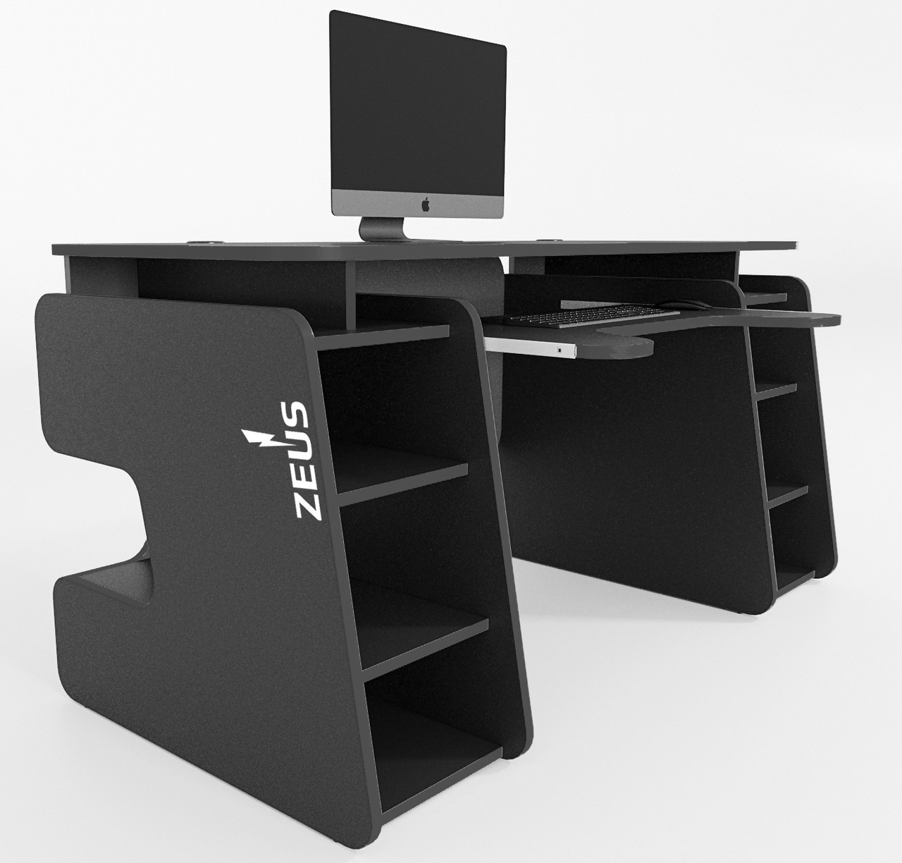 

Геймерский игровой компьютерный стол ZEUS Galaktika с LED подсветкой черный