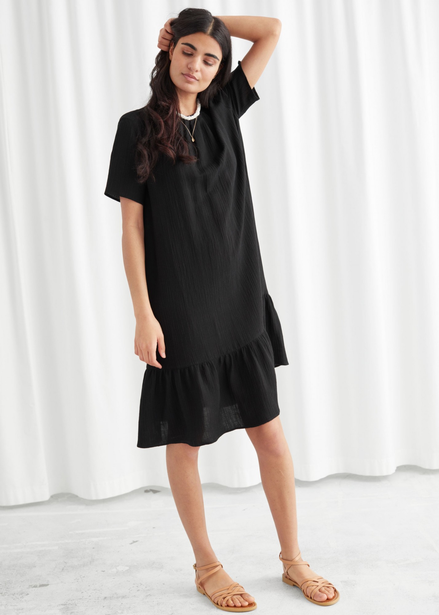 

Платье & OTHER STORIES A-Line Ruffled Mini Dress, Платье & OTHER STORIES A-Line Ruffled Mini Dress 38
