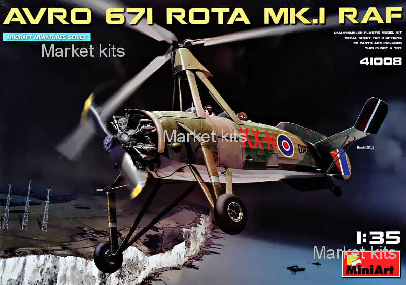 

Разведывательный автожир avro 671 rota mk.1 raf 1:35 MINIART (MA41008)