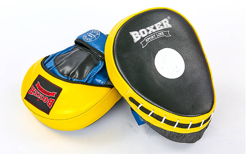 

Лапы боксерские Изогнутые кожаная (2шт) BOXER Синий 2012-01