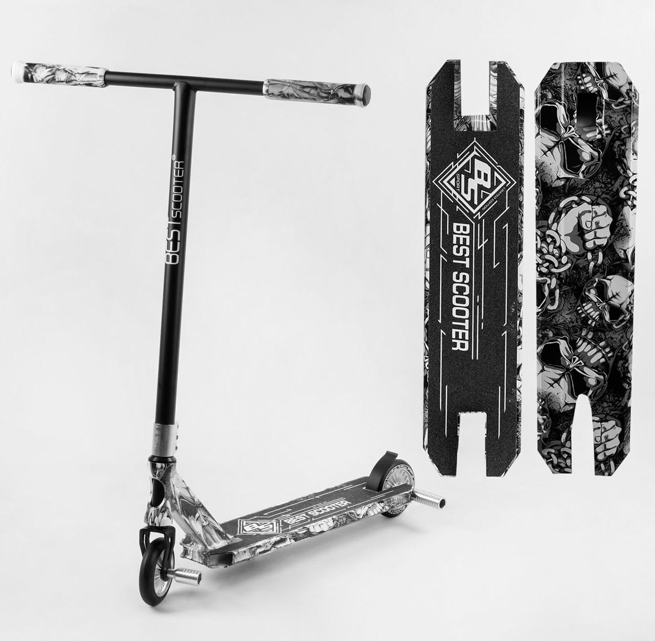 

Самокат трюковый Best Scooter BS-99600 с пегами Черный