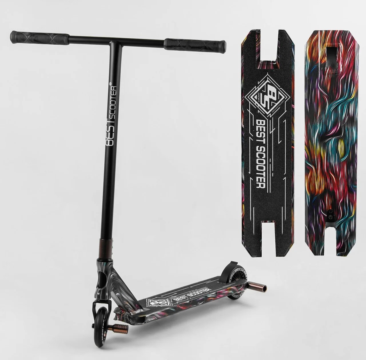 

Самокат трюковый Best Scooter BS-99717 с пегами Гало