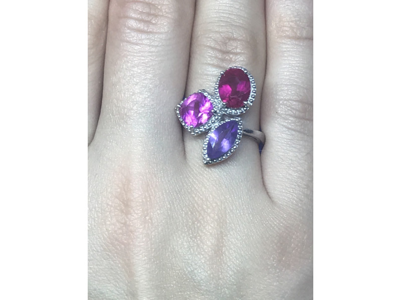 

Кольцо серебро 925 пробы с натуральными камнями Sky Jewelry 000219