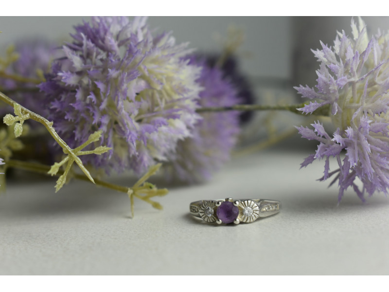 

Серебряное кольцо 925 пробы С Турмалином и фианитами Sky Jewelry 001122