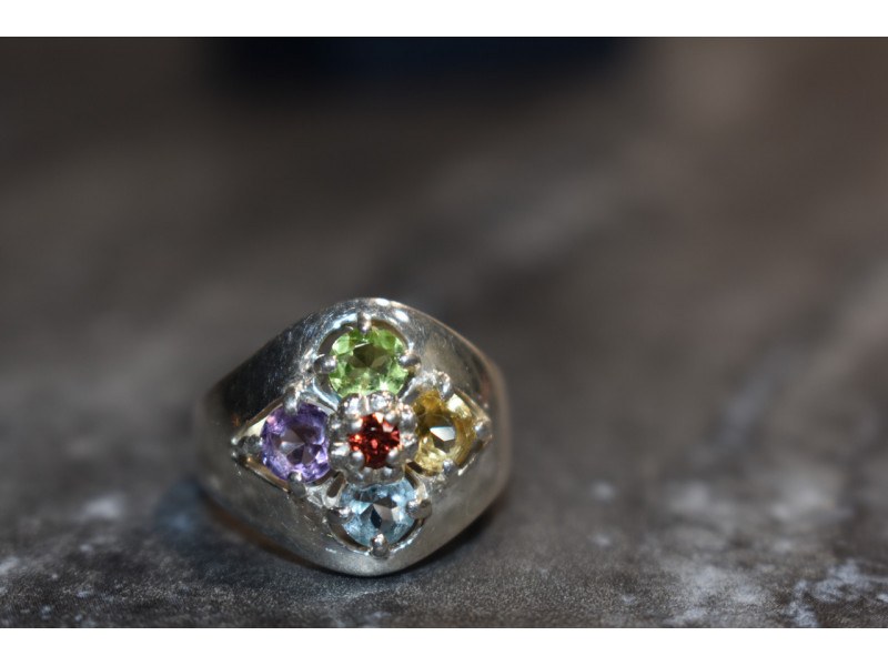 

Серебряное кольцо 925 проба с натуральными камнями Sky Jewelry 000756
