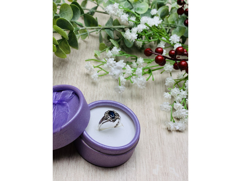 

Серебряное кольцо 925 проба с черной Шпинелью Sky Jewelry 000585